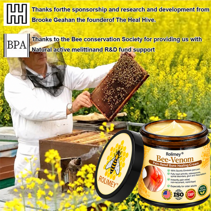 🎁👨‍⚕️Official Shop:Rolimey® Bee Venom Pain Relief Bone Healing Cream 👨‍⚕️(Reduction of joint swelling, pain, stiffness, redness, heat, muscle soreness and joint fatigue)