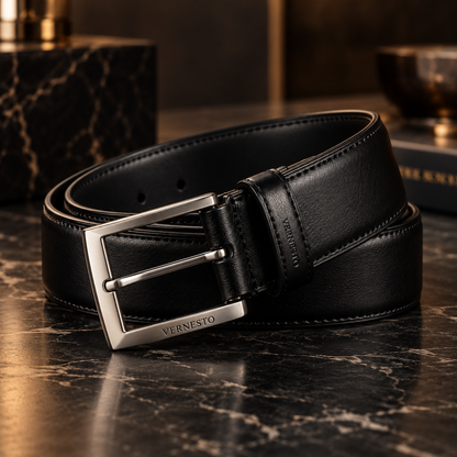 VERNESTO® Classic Leather Belt for Men – Timeless Business & Everyday Style