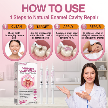 🇺🇸👩‍⚕️🦷😊Rolimey® DenPerm Cavity-Repair Natural Enamel Filling Gel